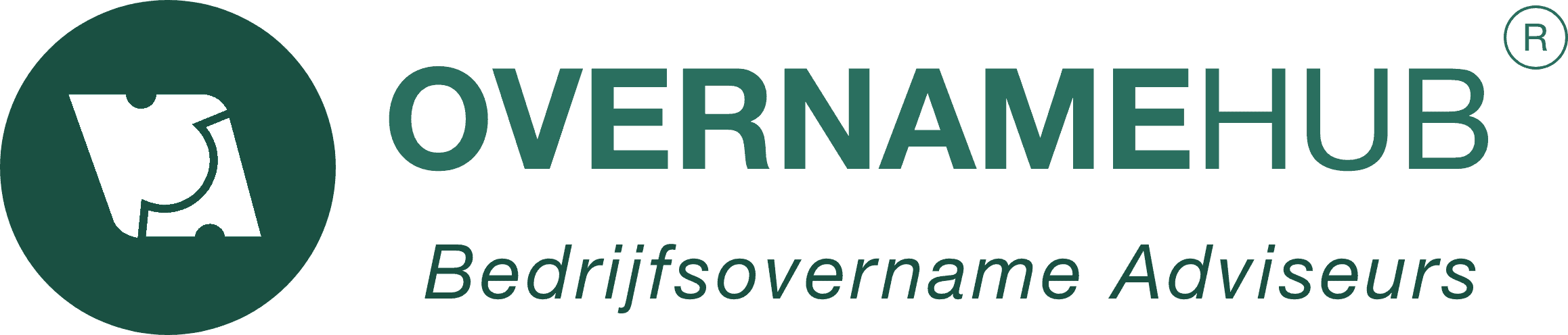 Logo dark white overnamehub Bedrijfsovername Adviseurs