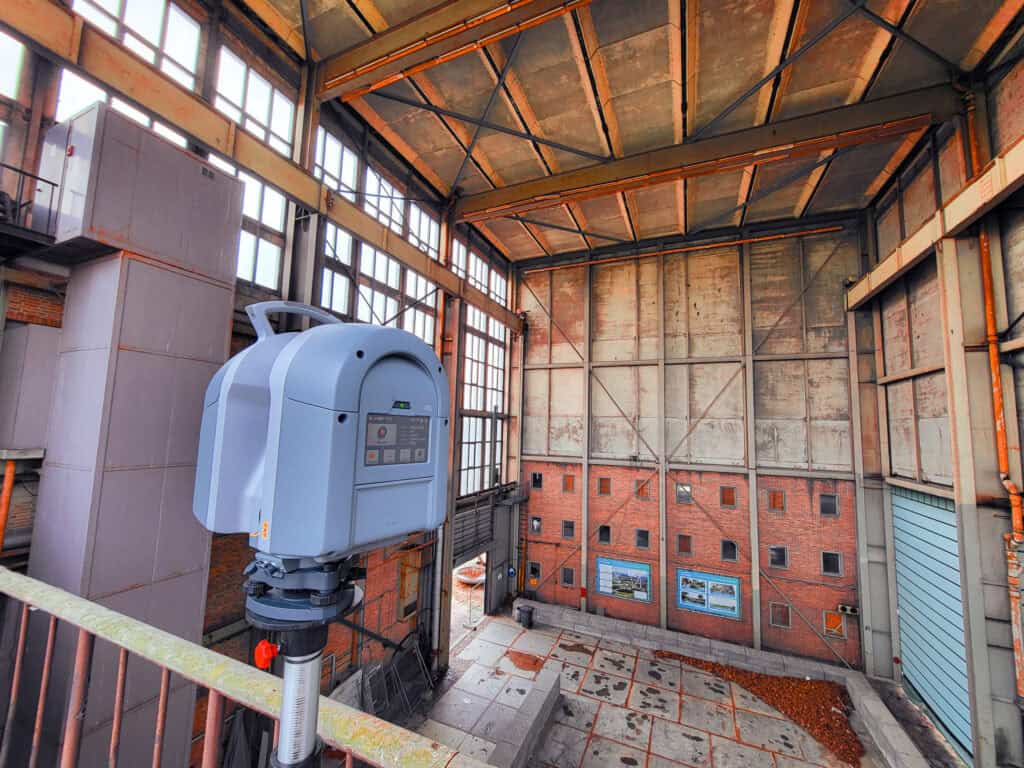 3D-laserscanner bij het inmeten van een gebouw